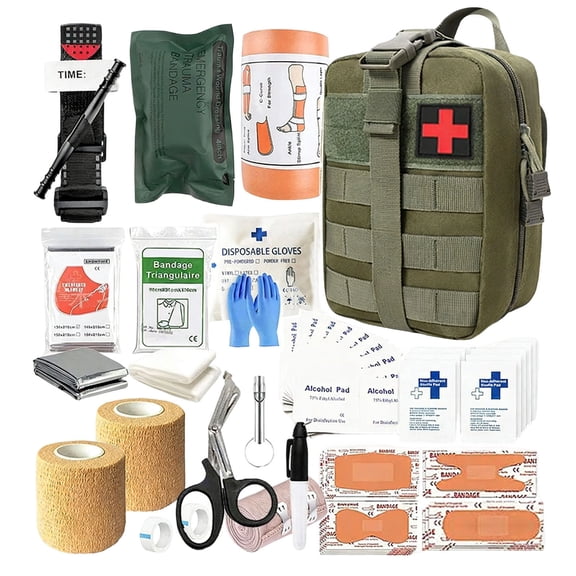 Nnndbs Outdoor Survival Tool Kit Emergency Gear, 250-Piece Camping Hiking Preparedness Set with Multi-Tool First Aid for Adventure`