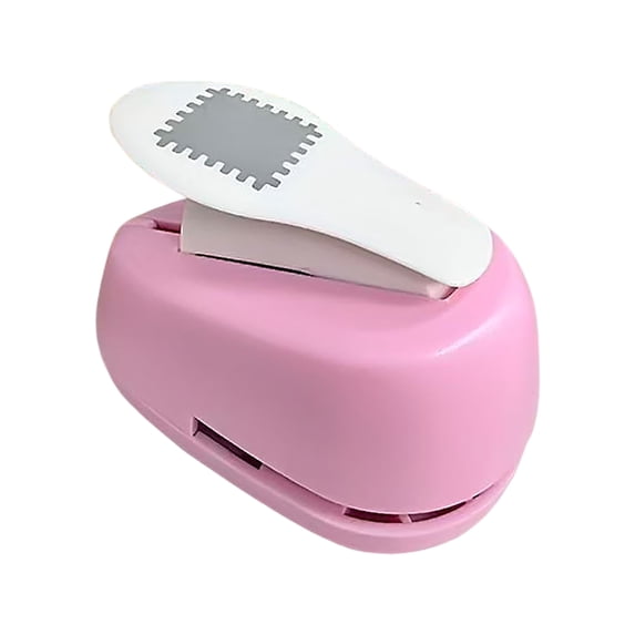 Nnndbs Rectangular Stamp Shape Paper Hole Puncher, Lever Action Craft Punch for Scrapbooking Card Making, Portable DIY Paper Punch Tool`