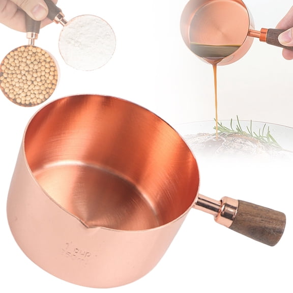 Nnndbs Rose Gold Stainless Steel Sauce Cup with Handle, 250ml Metal Dipping Bowl for Individual Condiments, Mini Ramekin for Ketchup Mayo Mustard Gravy, Rustproof Dishwasher Safe