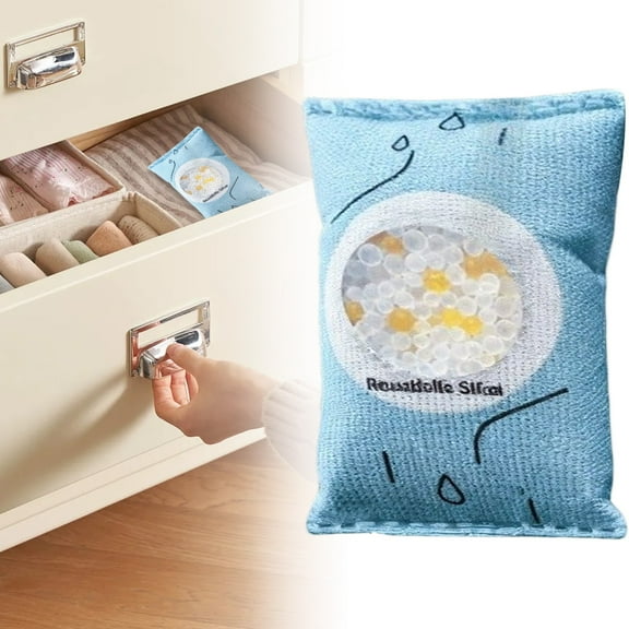 Nnndbs Silica Gel Dehumidifier， 6 Pack Reusable Moisture Absorber Bags， Humidity Control Box for Closet， Car， RV， Basement， Boat， Wardrobe， Office