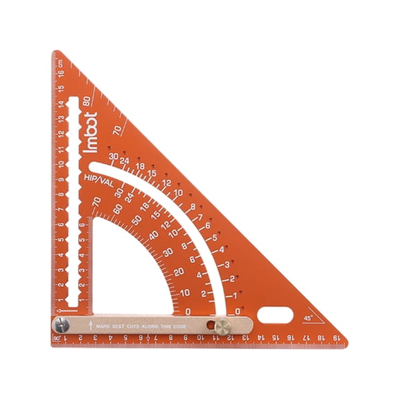 Nnndbs Small Aluminum Alloy Carpenter Square Tool, Adjustable Rafter Framing Square Ruler for Woodworking Construction Measuring