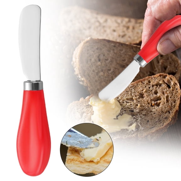 Nnndbs Stainless Steel Butter Knife with Ceramic Handle 13cm, Cheese Spreaders for Jam Marmalade, Rustic Bread Spreader for Breakfast Brunch, Dishwasher Safe Kitchen Utensils
