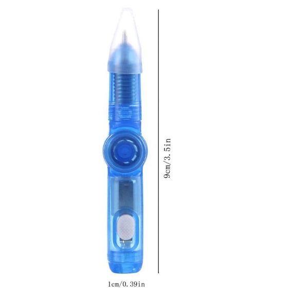 Nnndbs Stress Relief Lighted Ballpoint Pen, Fidget Spinner Pen with LED Light for ADHD Anxiety, Focus Concentration Tool for Office School