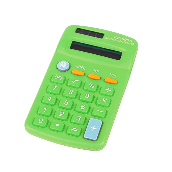 Nnndbs Transparent Solar Calculator 8 Digit, Mini Pocket Calculator with Large LCD Display, Solar Powered Basic Calculator for Students Kids School Office`