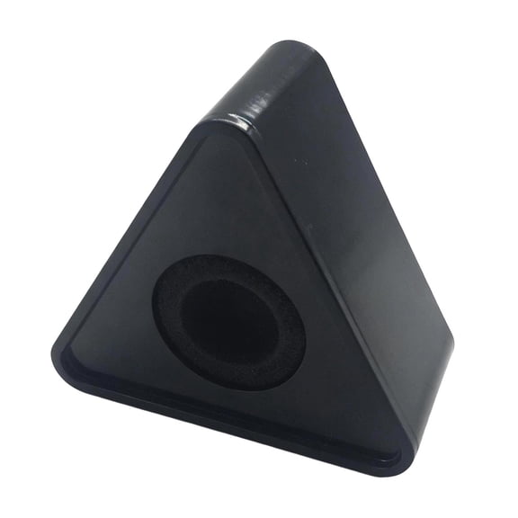 Nnndbs Triangular ABS Microphone Flag Clip, Interview Mic Logo Holder with Adjustable Sponge, Portable Podcast Microphone Station for Reporter Broadcasting Live Streaming