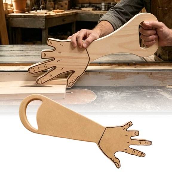 Nnndbs Woodworking Push Stick for Table Saw, Ergonomic Safety Push Tool for Router Table Band Saw Jointer, Wood Push Rod for Hand Protection and Precision Cutting