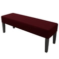 thumbnail image 1 of Nnndbs XS Stretch Bench Cover Red, Elastic Spandex Slipcover for Bench Seat, Removable Washable Furniture Protector for Dining Kitchen Patio Bench, 1 of 8
