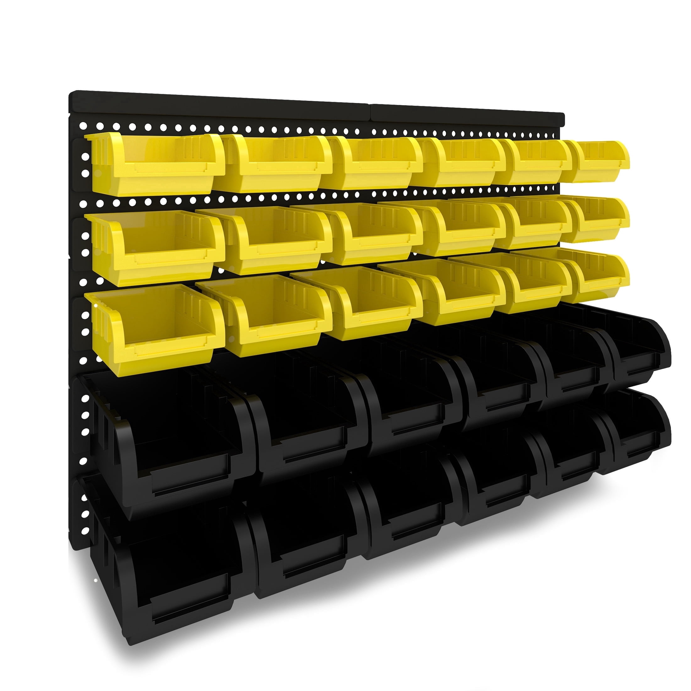 Org Structure Higher Nnovaroom 30-Piece Dual-Color PP Plastic Tool Storage Box Set with Wall ...
