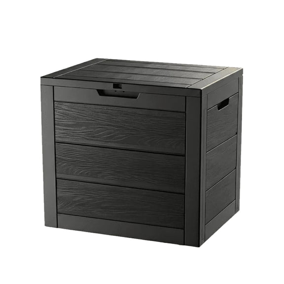 Nnovaroom 35-Gallon Outdoor Storage Box, Waterpro of Lockable Deck Box for Patio Furniture, Garden Tools & Lndoor Cushions, (Black)