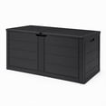 thumbnail image 1 of Nnovaroom 70-Gallon Outdoor Storage Box, Deck Box, Outdoor Storage Bench with Lock-Ready Latch, Black, 1 of 10