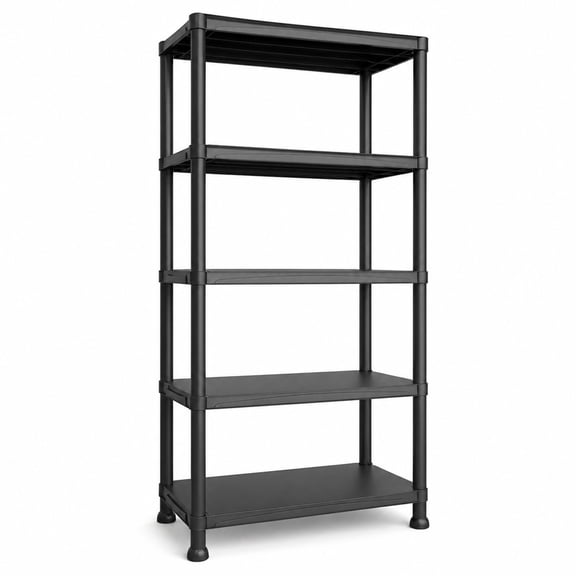 Nnovaroom 5-Tier Plastic Storage Shelves, Adjustable Shelving Unit, 330lbs, 23.6"W x 11.8"D x 70.3"H