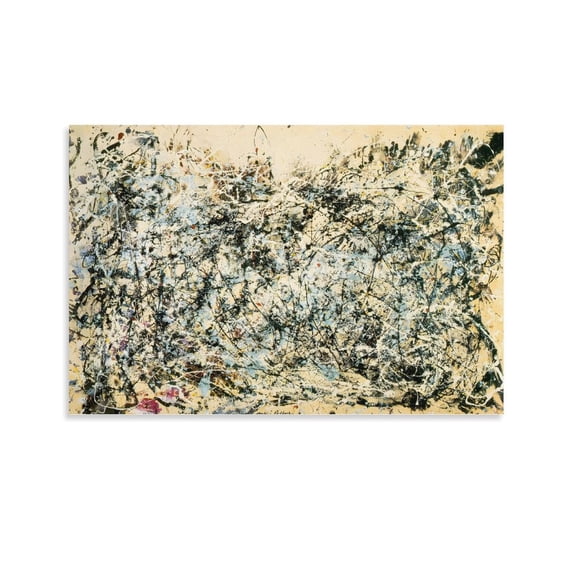 No. 1 (1948) by Jackson Pollock Painting Poster Artworks Canvas Poster Room Aesthetic Wall Art Prints Home Modern Decor Gifts 12x18inch(30x45cm)