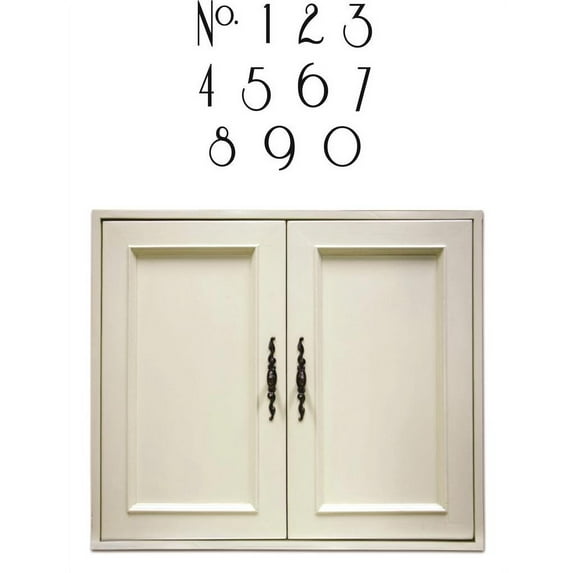 No. 1 2 3 4 5 6 7 8 9 0 Peel & Stick Sticker Vinyl Wall Decal 16x16 Inches
