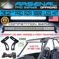 thumbnail image 1 of No.1 32" Arsenal Polaris RZR XP900 XP1000 LED Light Bar KIT 180w Flood/Spot Combo Beam CREE 3w LED's 18,000 Lumen, Polaris RZR XP900 XP1000 RZR4 XP4 2014-2018, Front mounts, Wire Harness, 1 of 11