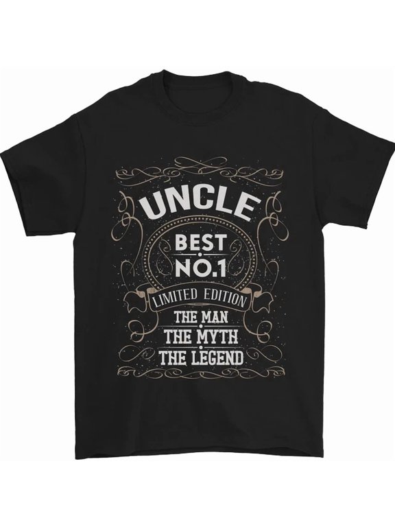 No 1 Uncle Man Legend Best T-Shirt BLACK Unisex S-5XL Hot Trending Shirt, Vintage Birthday Gift
