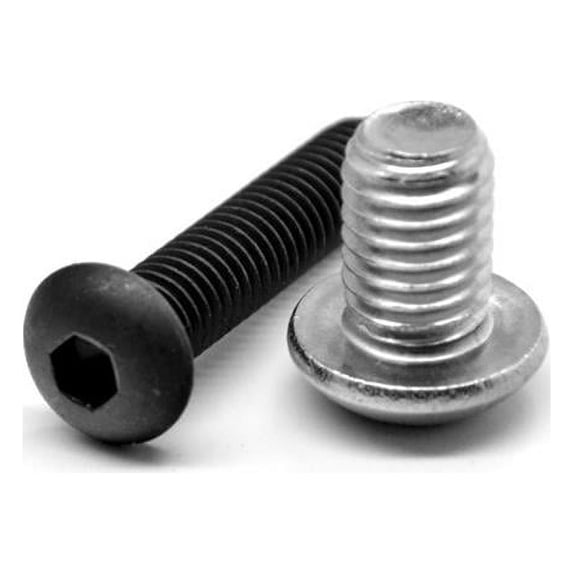 No.10-24 x 2.5 in. - FT Coarse Thread Socket Button Head Cap Screw, Alloy Steel - Black Oxide - 750 Piece