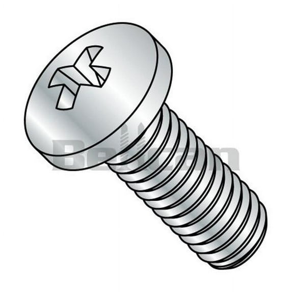 No.10-32 x 3.75 Phillips Fully Threaded Pan Machine Screw - Zinc - Box of 700