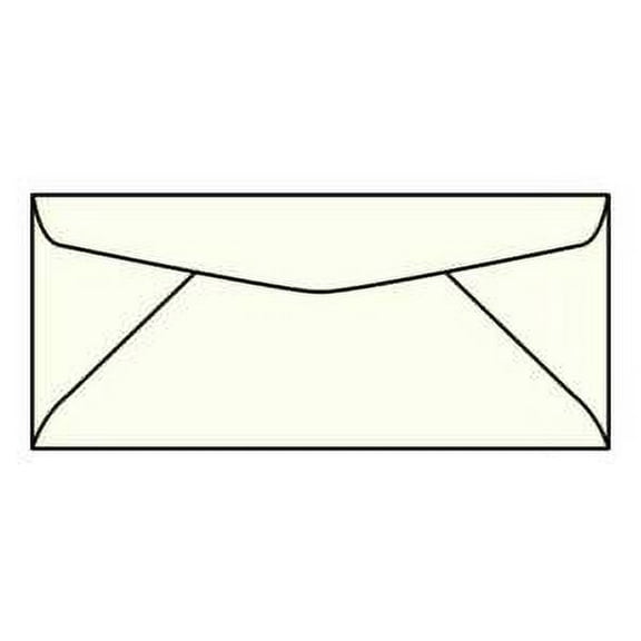 No. 10 Creme Envelopes, 4-1/8" x 9-1/2", Vellum Finish 24 lb, Recycled, Acid Free, Diagonal Seams, Remoistening Seal - Box of 500