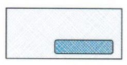 No. 10 Flip-Stik® Self-Sealing (G Right) Window Envelopes w Crosshatch Blue Inside Security Tint, 4-1/8" x 9-1/2", White Sulphite Side Seam 24-lb, Vellum Finish (SFI Certified) - Box of 500 Envelopes