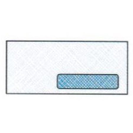 No. 10 Flip-Stik® Self-Sealing (G Right) Window Envelopes w Crosshatch Blue Inside Security Tint, 4-1/8" x 9-1/2", White Sulphite Side Seam 24-lb, Vellum Finish (SFI Certified) - Box of 500 Envelopes