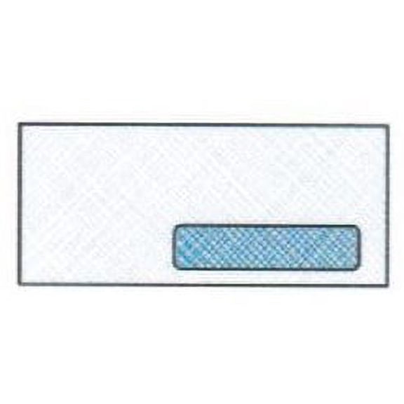 No. 10 Flip-Stik Self-Sealing (G Right) Window Envelopes w Crosshatch Blue Inside Security Tint, 4-1/8" x 9-1/2", White Sulphite Side Seam 24-lb, Vellum Finish (SFI Certified) - Box of 500 Envelopes