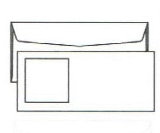 No. 10 Peel 'n View Direct Mail Envelopes, 4-1/8" x 9-1/2", White Sulphite w Detachable White Note over Hidden 3" x 3" Window, Vellum Finish (SFI Certified) - Box of 500 Envelopes