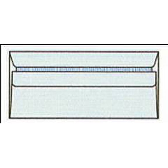 No. 10 Regular Side Seam Envelopes, 4-1/8" x 9-1/2", Vellum Finish w Blue Tint, 24 lb (SFI Certified), Pres-Stik Self-Sealing - Box of 500