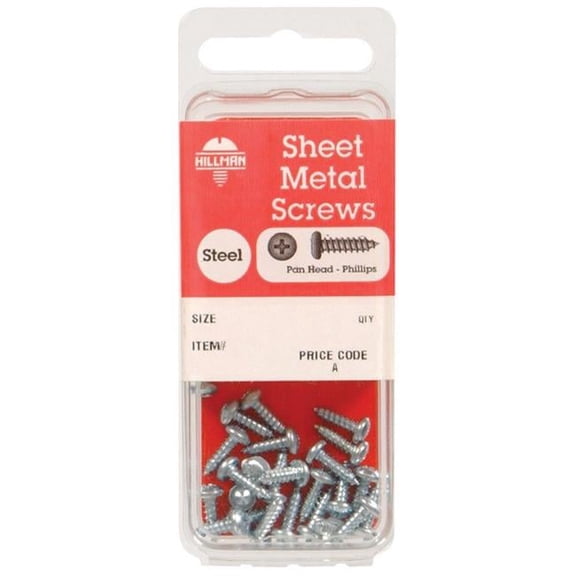 No.10 S x 1.25 in. Phillips Tapping Pan Head Sheet Metal Screws, 8 per Pack - Pack of 10