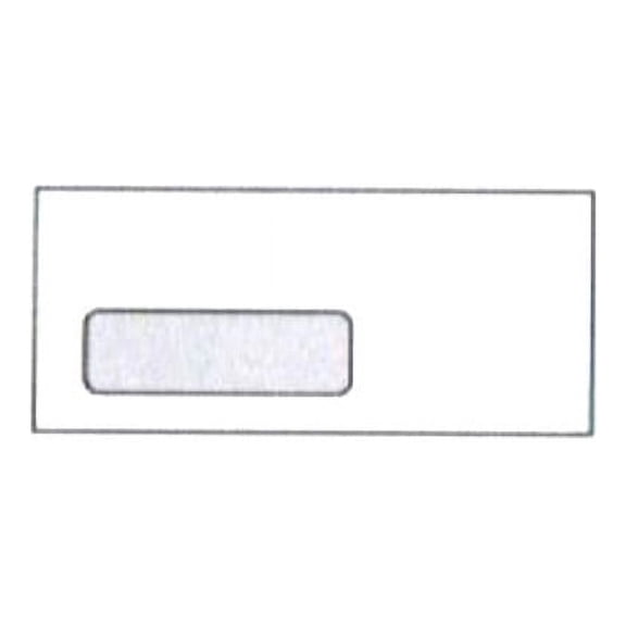 No. 10 Side Seam H Window Envelopes, 4-1/8" x 9-1/2", Western Sulphite 24-lb White Wove with Vellum Finish, SFI Certified - Box of 500 Envelopes