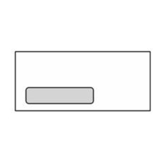 No. 10 Side Seam White B Window Envelopes, 4-1/8" x 9-1/2", Digi-Clear 24-lb Paper w Smooth Laser Finish, Laser Compatible (SFI Certified) - Box of 500 Envelopes