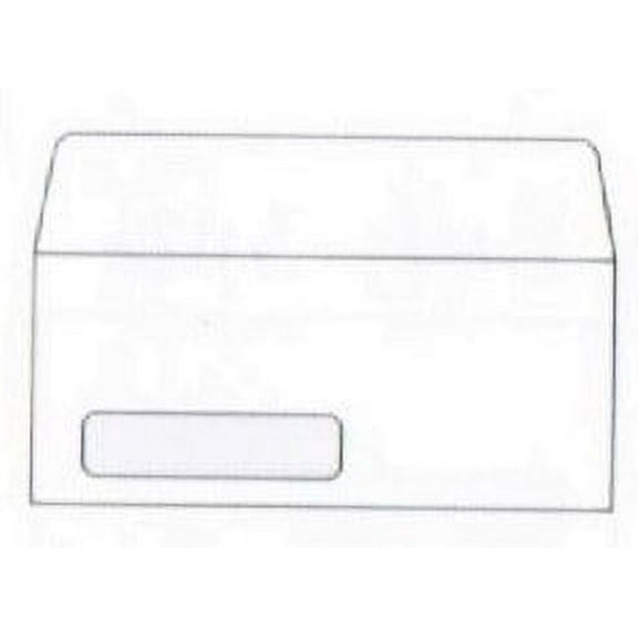 No. 10 Side Seam White C Window Envelopes w Wallet Flap, 4-1/8" x 9-1/2", Digi-Clear 24-lb Paper w Smooth Laser Finish, Laser Compatible (SFI Certified) - Box of 500 Envelopes