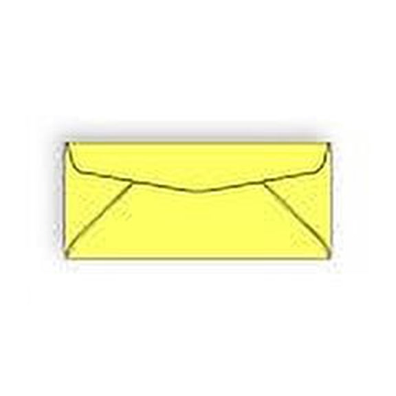No.10 Starburst Lemon Regular Envelopes, 4-1/8" x 9-1/2", Brightly Colored Sulphite, Vellum Finish, 24-lb Recycled, Acid Free - Box of 500 Envelopes
