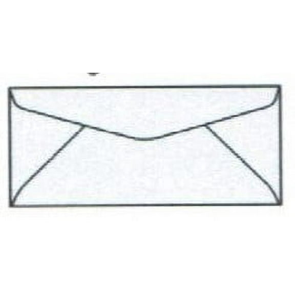 No. 10 White Side Seam Envelopes with Wesco® Blue Inside Security Tint, 4-1/8" x 9-1/2", White Sulphite 24-lb (SFI Certified) with Vellum Finish - Box of 500 Envelopes