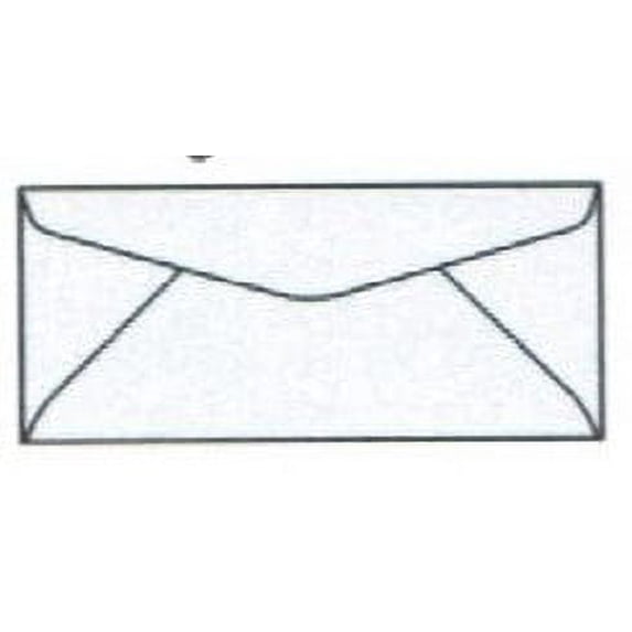 No. 10 White Side Seam Envelopes with Wesco® Blue Inside Security Tint, 4-1/8" x 9-1/2", White Sulphite 24-lb (SFI Certified) with Vellum Finish - Box of 500 Envelopes