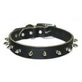 thumbnail image 1 of No.100LK-BK22 Leather Spiked 1-Ply Latigo Collar 1inx 22in Color Black, 1 of 1