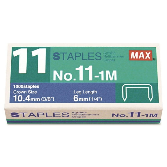 MAX NO.11-1M 0.25 in. x 0.38 in. No. 11 Mini Staples (10/Box)