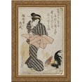 thumbnail image 1 of No. 13-8-13, from an untitled series of beauties 24x18 Gold Ornate Wood Framed Canvas Art by Keisai Eisen, 1 of 2