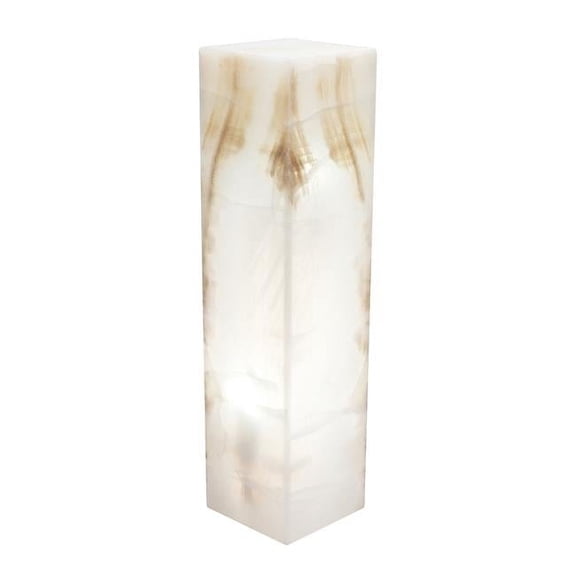 No.135 Cube Solid Top Lamp, White Ice
