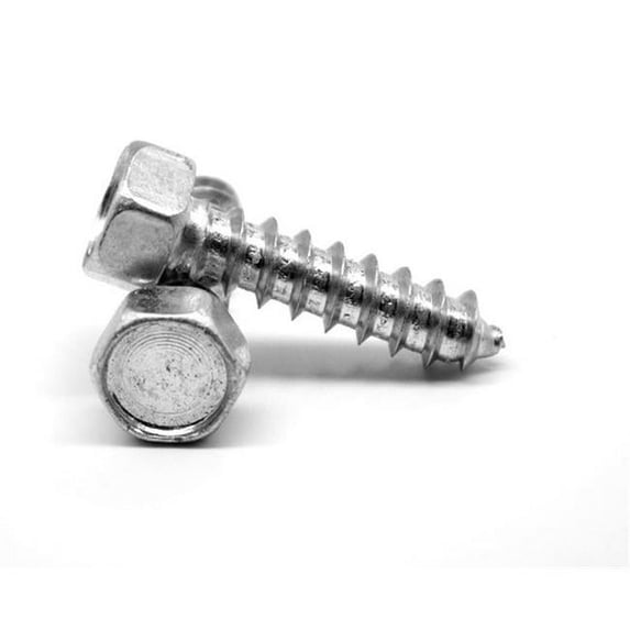 No.14-10 x 2.5 in. Hex Head Type A Sheet Metal Screw, Low Carbon Steel - Zinc Plated - 700 Piece