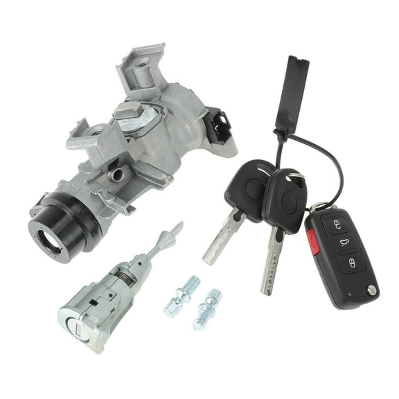 Unique Bargains No.1K0905851B/1K0905851 Ignition Lock Cylinder and Door Lock for Volkswagen Passat 2012-2019 for Audi A3 TT R8 Ignition Switch Cylinder W/ Remote Key