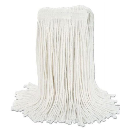 No.24 Banded Rayon Cut-End Mop Heads, White - 1.25 in. - 12 Per Carton