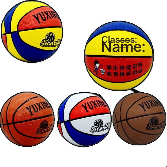 No.3 4 No.5 No.7 Children'S Basketball Elementary And Middle School Students Kindergarten Teenagers Indoor And Outdoor Wear-Resistant Rubber Blue Balls