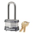 thumbnail image 1 of No. 3 Laminated Steel Padlock, 9/32 in dia, 5/8 in W x 2 in H Shackle, Silver/Blue, Keyed Different, Varies | Bundle of 5 Boxes, 1 of 1