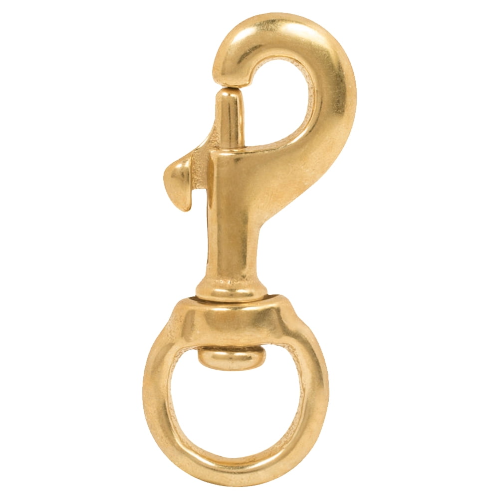 1/2 Inch Natural Brass Swivel Bolt Snap - Solid Low Lead Brass LL, 12.7mm
