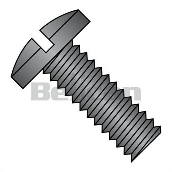 No.4-40 x 0.37 Slotted Binding Undercut Fully Threaded Machine Screw, Black Oxide - Box of 10000
