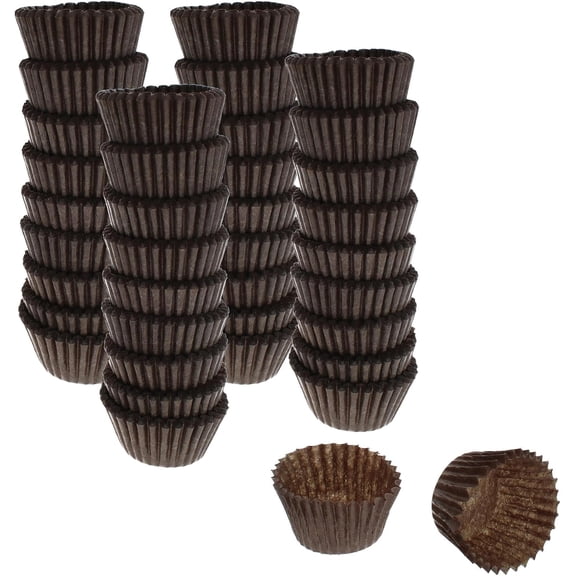 No.4 Paper Box of 25000 Candy Cups 1 Base 3/4 Wall Brown