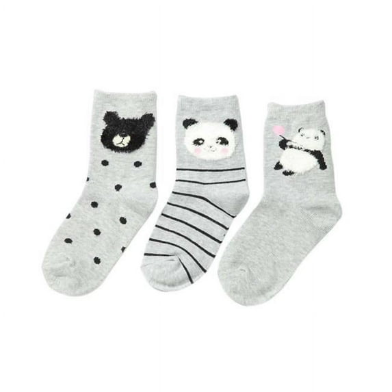 No.5 Children Socks for 3-5 Year-old Boys & Girls Thick Short Stockings Kids Cute Crew Socks Warm - 6 Piece