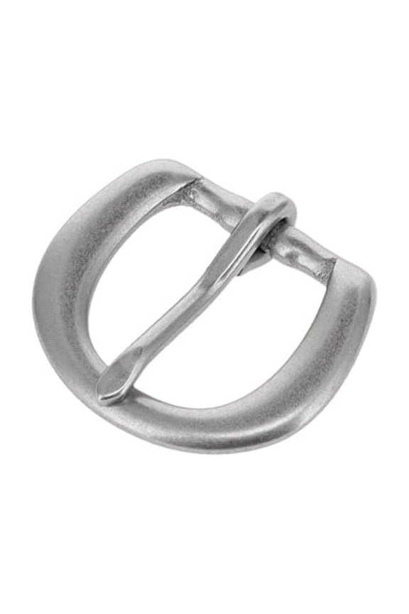 No. 5 Nickel Matte, Heel Bar Buckle, Solid Brass-LL
