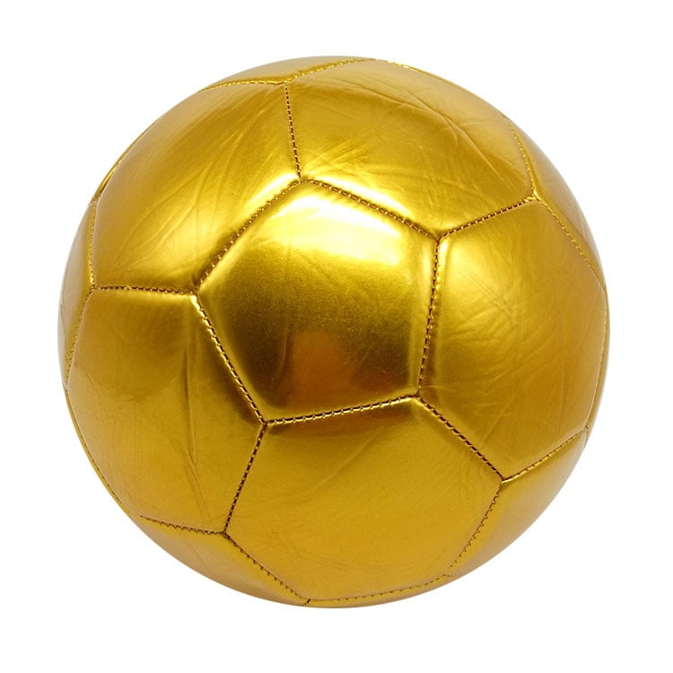 No. 5  (the official 11-player match ball) is a high-end machine-sewn football with a solid color design in gold and silver.,Gold