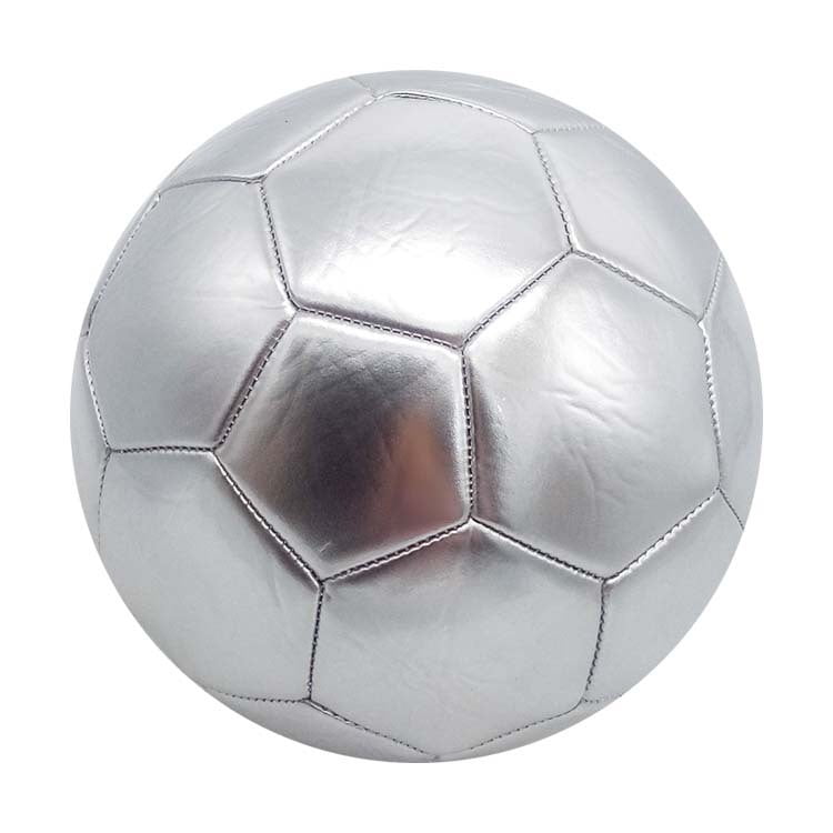 No. 5  (the official 11-player match ball) is a high-end machine-sewn football with a solid color design in gold and silver.,Silver
